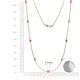 2 - Adia (9 Stn/3.4mm) Pink Tourmaline and Diamond on Cable Necklace 