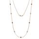 1 - Adia (9 Stn/3.4mm) Blue and White Diamond on Cable Necklace 