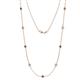 1 - Adia (9 Stn/4mm) Iolite and Diamond on Cable Necklace 