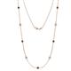1 - Adia (9 Stn/4mm) Black and White Diamond on Cable Necklace 