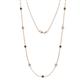 1 - Adia (9 Stn/4mm) Blue and White Diamond on Cable Necklace 