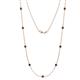 1 - Adia (9 Stn/4mm) Blue Sapphire on Cable Necklace 