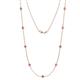 1 - Adia (9 Stn/4mm) Pink Sapphire on Cable Necklace 