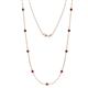 1 - Adia (9 Stn/4mm) Ruby on Cable Necklace 