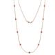 1 - Adia (9 Stn/4mm) Pink Tourmaline on Cable Necklace 