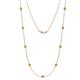 1 - Adia (9 Stn/4mm) Citrine on Cable Necklace 