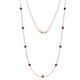 1 - Adia (9 Stn/4mm) Red Garnet on Cable Necklace 