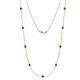 1 - Adia (9 Stn/4mm) Black Diamond on Cable Necklace 
