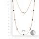 2 - Adia (9 Stn/4mm) Black Diamond on Cable Necklace 