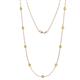 1 - Adia (9 Stn/4mm) Yellow Sapphire on Cable Necklace 