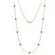 1 - Adia (9 Stn/4mm) Smoky Quartz on Cable Necklace 
