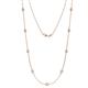 1 - Adia (9 Stn/4mm) White Sapphire on Cable Necklace 