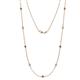 1 - Adia (9 Stn/2.3mm) Green Garnet and Lab Grown Diamond on Cable Necklace 