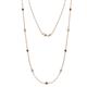 1 - Adia (9 Stn/2.3mm) Blue Diamond and White Lab Grown Diamond on Cable Necklace 