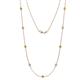 1 - Adia (9 Stn/3.4mm) Yellow Diamond and White Lab Grown Diamond on Cable Necklace 