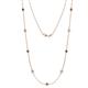 1 - Adia (9 Stn/4mm) Smoky Quartz and Lab Grown Diamond on Cable Necklace 