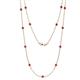 1 - Lien (13 Stn/3.4mm) Ruby on Cable Necklace 