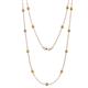 1 - Lien (13 Stn/3.4mm) Citrine on Cable Necklace 