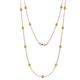 Lien (13 Stn/3.4mm) Yellow Diamond on Cable Necklace 