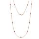 1 - Asta (11 Stn/2.7mm) Pink Sapphire on Cable Necklace 