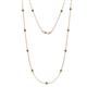 1 - Asta (11 Stn/2.7mm) Green Garnet on Cable Necklace 