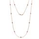 1 - Asta (11 Stn/2.7mm) Pink Tourmaline on Cable Necklace 