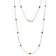 1 - Asta (11 Stn/2.7mm) Red Garnet on Cable Necklace 