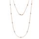 1 - Asta (11 Stn/2.7mm) White Sapphire on Cable Necklace 