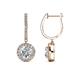 1 - Ilona (6mm) Round Forever One Moissanite and Diamond Halo Dangling Earrings 