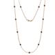 1 - Asta (11 Stn/3.4mm) Blue Sapphire on Cable Necklace 