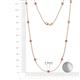 2 - Asta (11 Stn/3.4mm) Pink Sapphire on Cable Necklace 