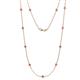 1 - Asta (11 Stn/3.4mm) Pink Tourmaline on Cable Necklace 