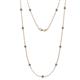 1 - Asta (11 Stn/3.4mm) Blue Topaz on Cable Necklace 