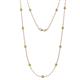 1 - Asta (11 Stn/3.4mm) Peridot on Cable Necklace 