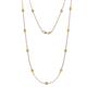1 - Asta (11 Stn/3.4mm) Yellow Sapphire on Cable Necklace 
