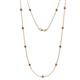 1 - Asta (11 Stn/3.4mm) Smoky Quartz on Cable Necklace 