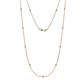 1 - Asta (11 Stn/2mm) Petite Peridot and Diamond on Cable Necklace 