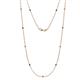 1 - Asta (11 Stn/2mm) Petite Blue Diamond and Diamond on Cable Necklace 