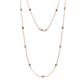 1 - Asta (11 Stn/2.7mm) Smoky Quartz and Diamond on Cable Necklace 