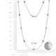 2 - Asta (11 Stn/2.7mm) Smoky Quartz and Diamond on Cable Necklace 