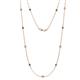1 - Asta (11 Stn/2.7mm) Blue and White Diamond on Cable Necklace 