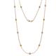 1 - Asta (11 Stn/3.4mm) Citrine and Diamond on Cable Necklace 