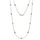 1 - Asta (11 Stn/3.4mm) Iolite and Diamond on Cable Necklace 