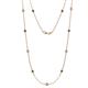 1 - Asta (11 Stn/3.4mm) Diamond and Lab Created Alexandrite on Cable Necklace 