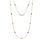 1 - Asta (11 Stn/2.7mm) Ruby and Lab Grown Diamond on Cable Necklace 
