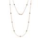 1 - Asta (11 Stn/2.7mm) Green Garnet and Lab Grown Diamond on Cable Necklace 