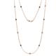 1 - Asta (11 Stn/2.7mm) Black Diamond and White Lab Grown Diamond on Cable Necklace 