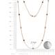 2 - Asta (11 Stn/2.7mm) Black Diamond and White Lab Grown Diamond on Cable Necklace 