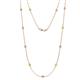 1 - Asta (11 Stn/2.7mm) Yellow Sapphire and Lab Grown Diamond on Cable Necklace 