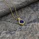 2 - Lauren 5.00 mm Round Blue Sapphire and Diamond Accent Teardrop Pendant Necklace 